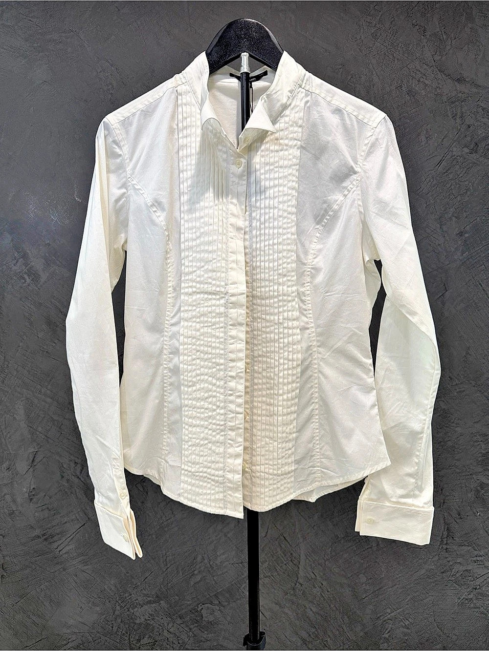 Rock & Republic Collection Pintuck Button Down White Size 10 NWT